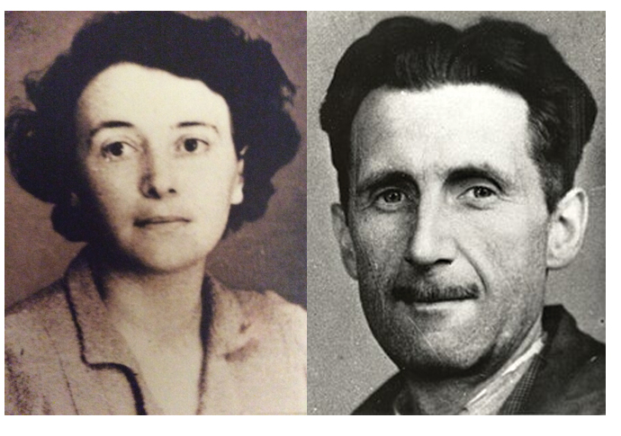 Anne Funder right- George Orwell left- Eileen O’Shaughnessy photo- the orwell society